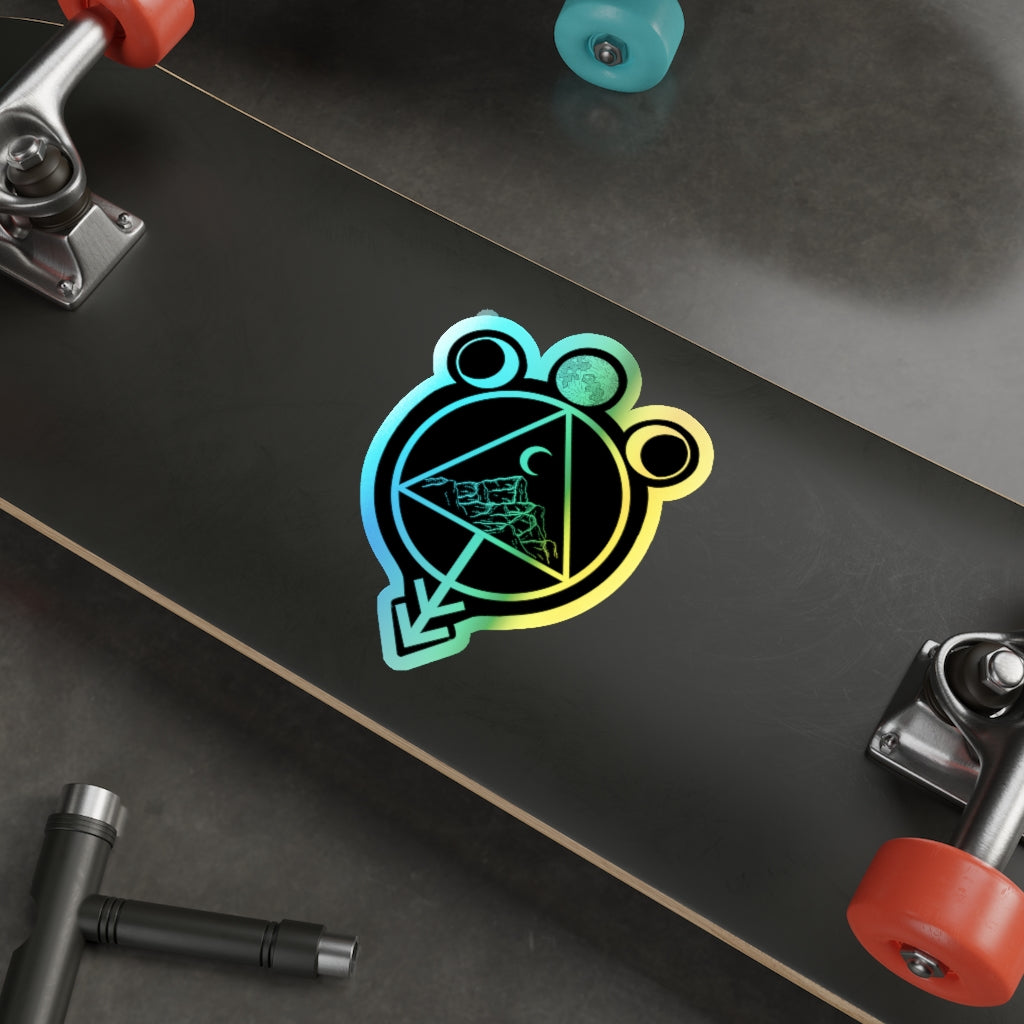 Geometric Mountain Holo Sticker