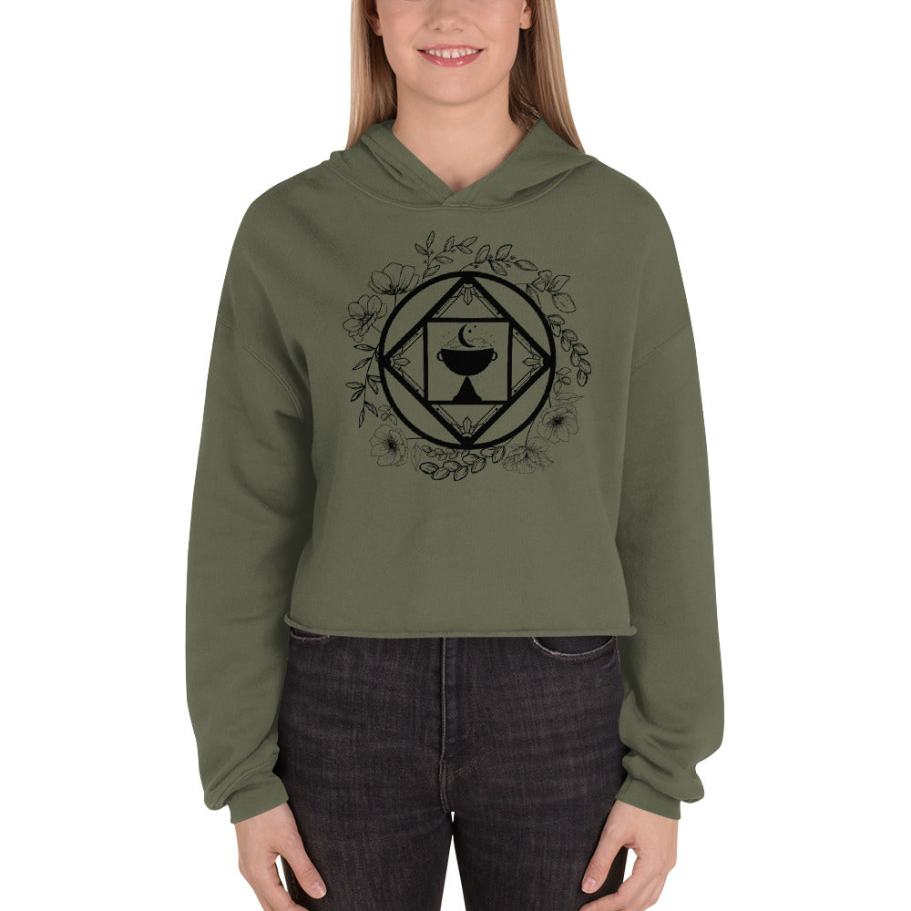 Ritual Green Crop Hoodie